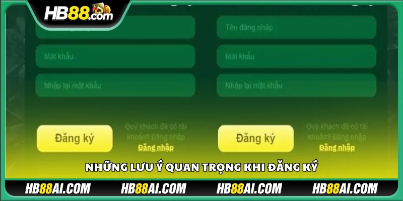 Điều cần nhớ khi tạo tài khoản HB 88 lần đầu