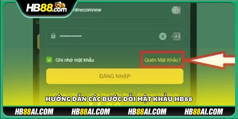 Cách thay đổi mật khẩu HB88 chi tiết
