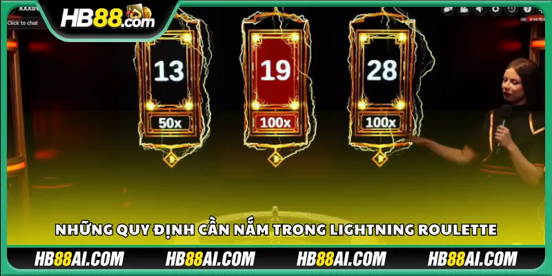 Những quy định cần nắm trong Lightning Roulette