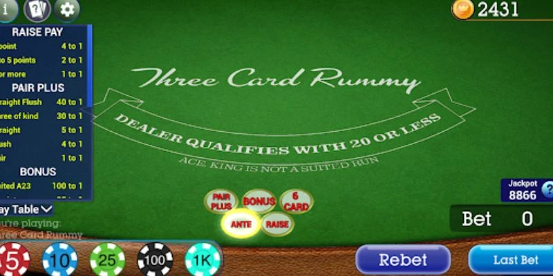 Khái quát về Three Card Rummy
