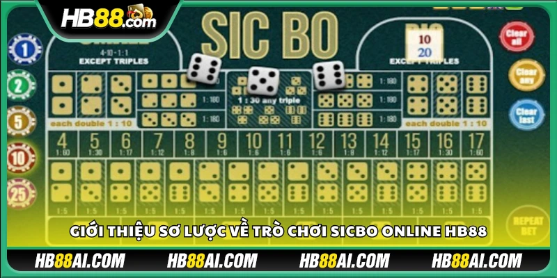 Khám phá tổng quan về trò chơi Sicbo online tại Hb88
